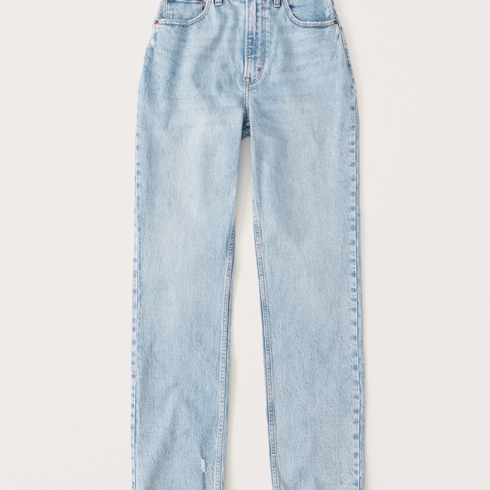 New Abercrombie & Finch Curve Love 90s Ultra High Rise Straight Jeans